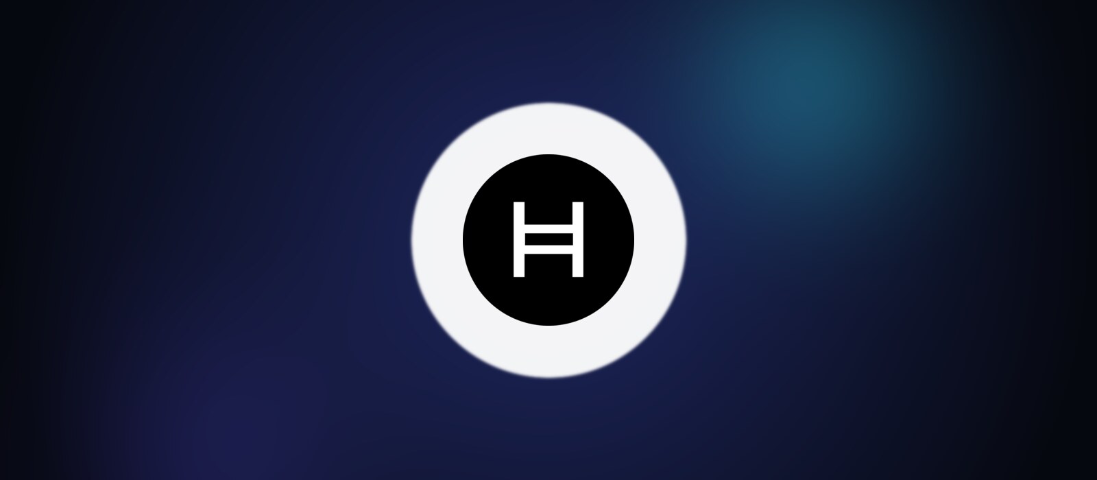 Official Hedera logo on a dark indigo Cometcoin review cover