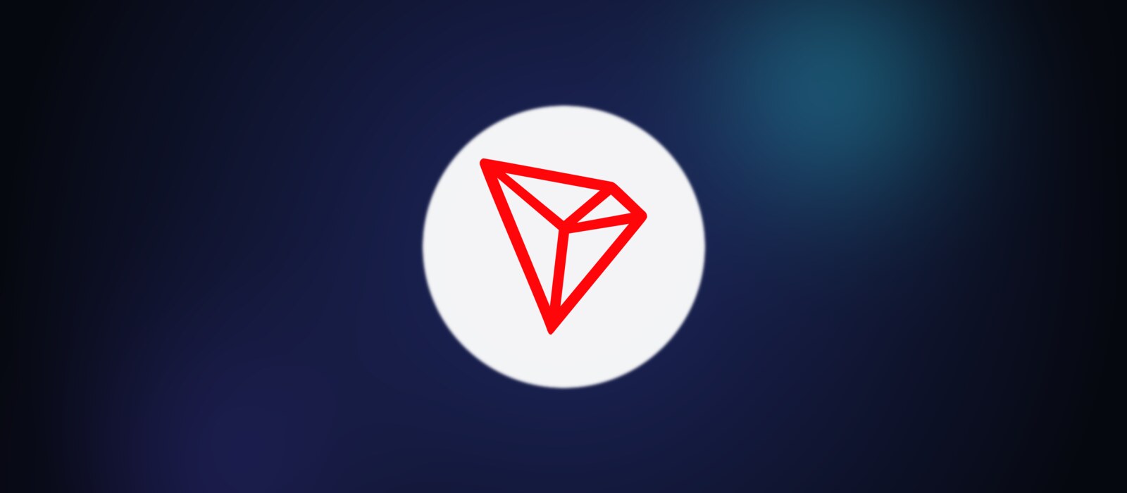 Official TRON logo on a dark indigo Cometcoin review cover